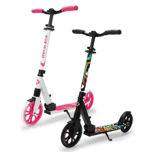 Two Wheel Scooter Kick Scooter with Suspension One Step Folding System 205mm Wheel