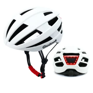 Unisex LED Light Bike Helmet with Rechargeable Battery and Built in Rear Light Scooter Bicycle Accessories