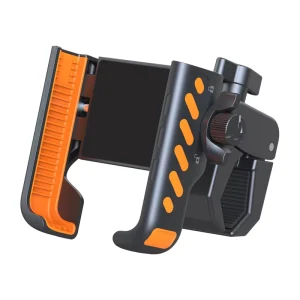 Universal Square Tube Golf Cart Phone Mount 360 Rotation Anti Shake Holder for Bike Motorcycle Treadmill Stroller One Hand