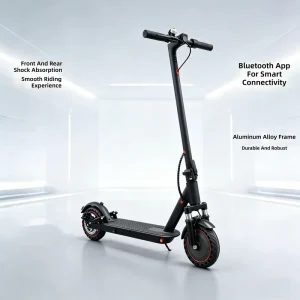 Upgraded Foldable Electric Scooter for Adults Dual Shock Absorption Bluetooth App Control 350W Motor 20km Long Range Commuter