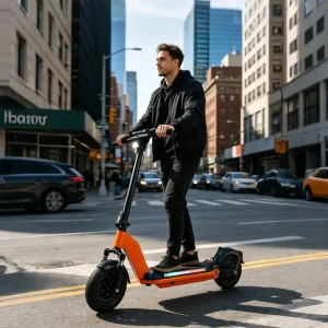 Waterproof High Speed Foldable Electric Scooter with LED Lights 500W Motor Lithium Battery Two Wheel Design