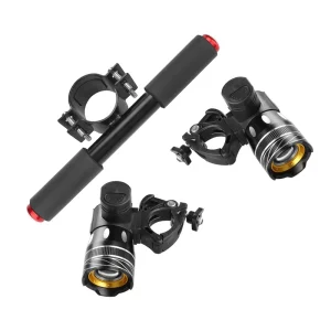 XM-L T6 LED Headlight and Handlebar for Ninebot G30 Max ES Electric Scooters Aluminum Alloy Scooter Parts Head Lamp and Handle