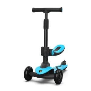 Yellow Cute Toy for Children Safe 3 Wheel Folding Durable with Seat 2 In 1 Foot Kick Kids Scooter