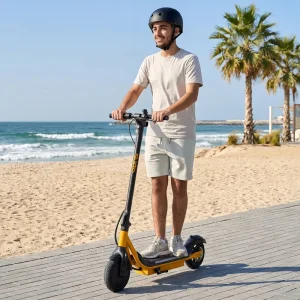 Yellow Golden 120 KG Max Load E scooter 36V7.8Ah Foldable Adult Electric Scooter